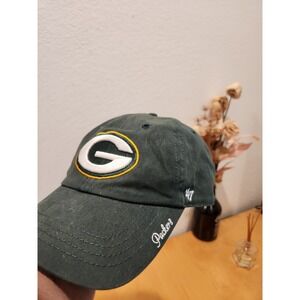 47 Brand Green Bay Packers NFL Hat Mens Green Adjustable Strapback Baseball Cap